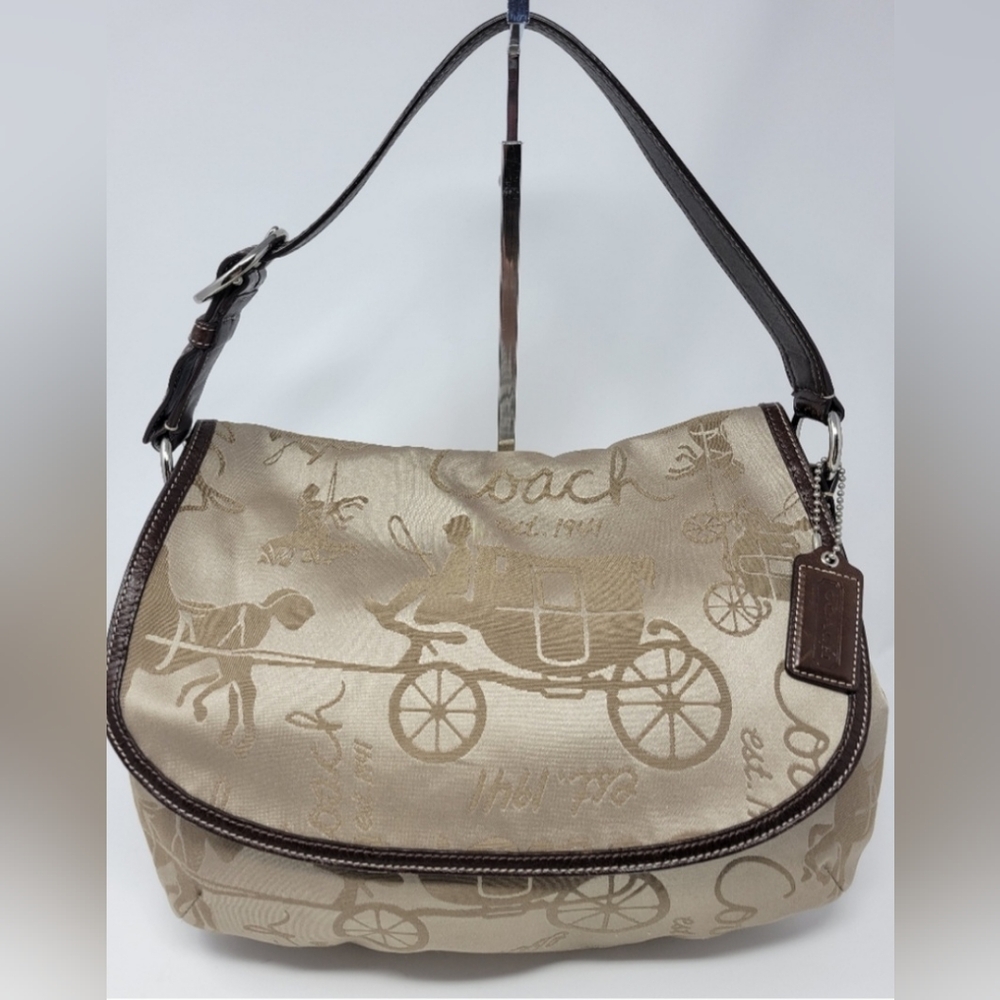 Coach Hand Bag Horse & Carriage Crossbody Bag